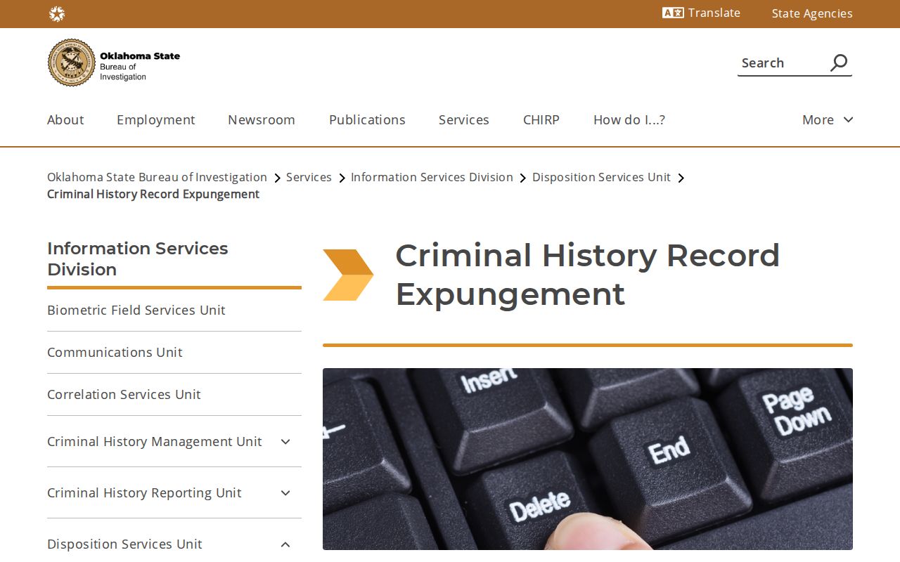 OSBI guidance on expunging Washita County arrest and mugshot records