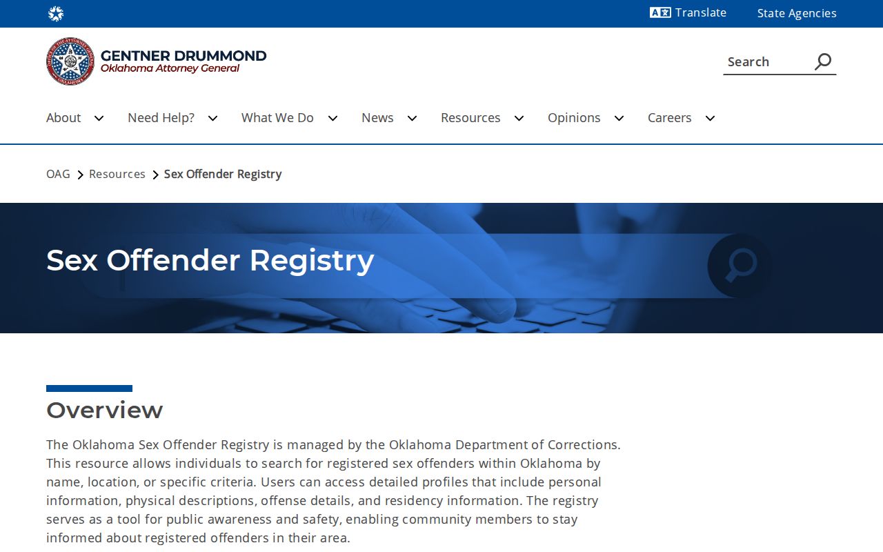 Oklahoma official registry source for some Washita County post-release record photos